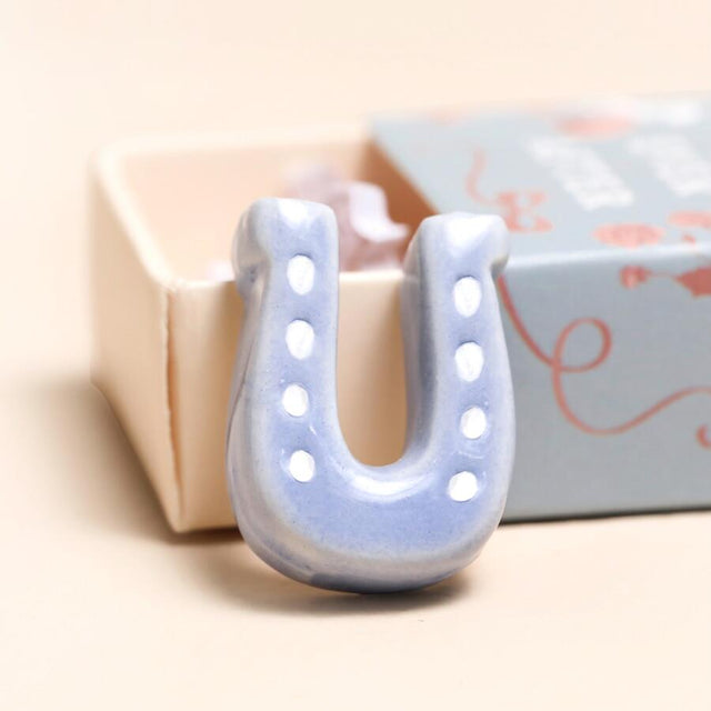 Tiny Matchbox Ceramic Horseshoe Token
