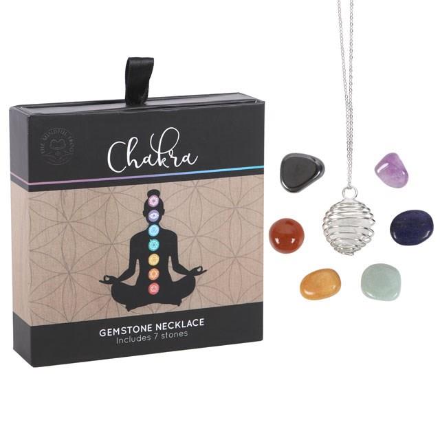 Chakra Gemstone Crystal Healing Necklace Kit Close Up