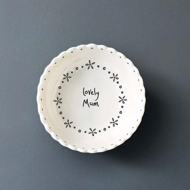 Mini Lovely Mum Scallop Porcelain Bowl