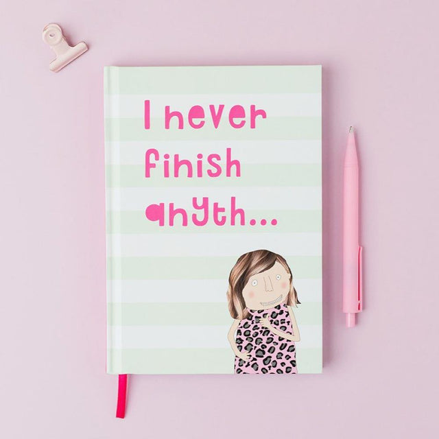 I Never Finish Anyth... Stripes Notebook