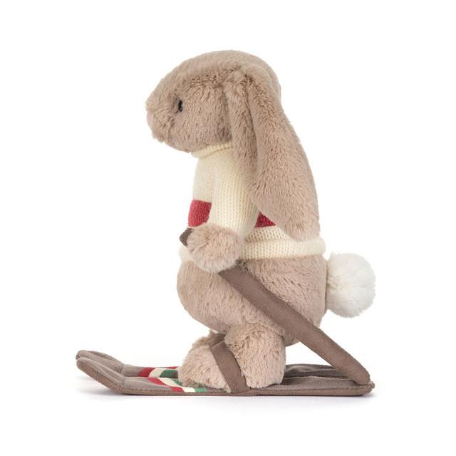 Jellycat Bashful Bunny Gold Medal Ski Outfit Side Facing