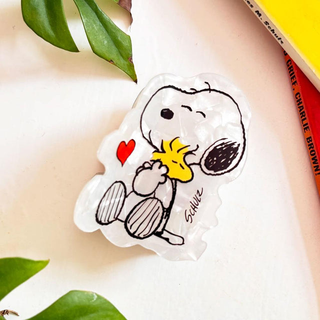 Peanuts Snoopy and Woodstock Claw Clip Reverse Close Up
