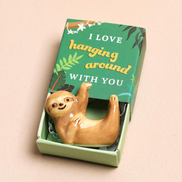 Lisa Angel Tiny Matchbox Ceramic Token Sloth