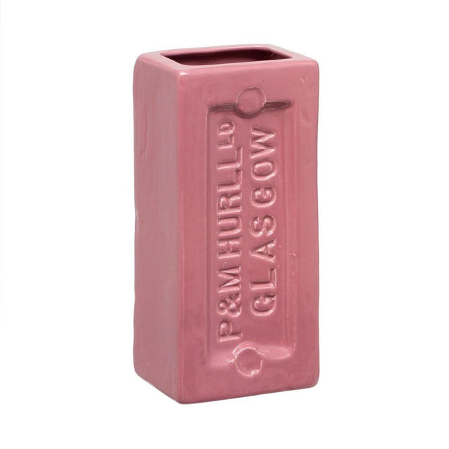 Pink Glasgow Brick Vase