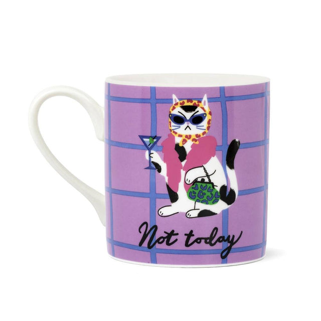 Not Today Cat Ceramic Mug