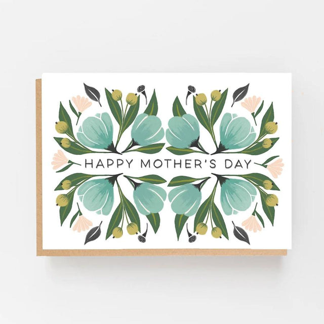 Floral Green Happy Mother's Day Card