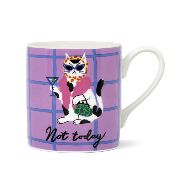 Not Today Cat Ceramic Mug