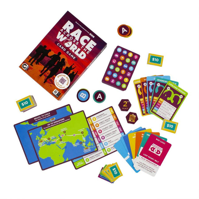 Race Across The World Card Game Close Up