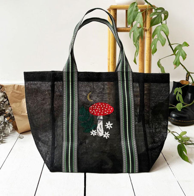 Forage Black Gunny Weave Shopper