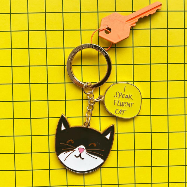Small Talk Cat Keyring