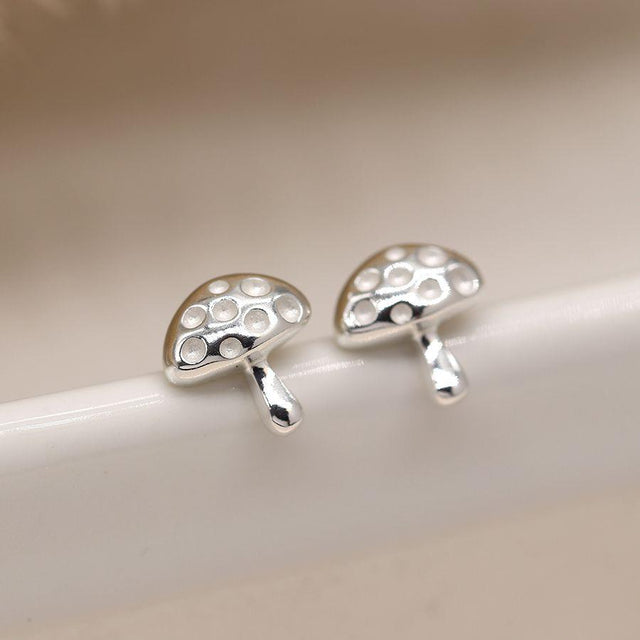 Pom Boutique Sterling Silver Toadstool Studs