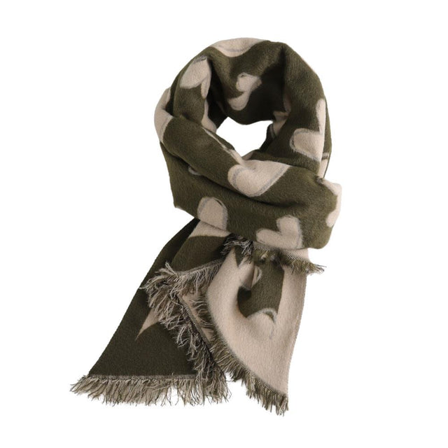 Green Hearts Scarf