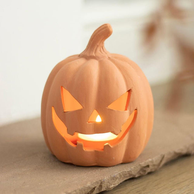 Terracotta Halloween Pumpkin Decoration