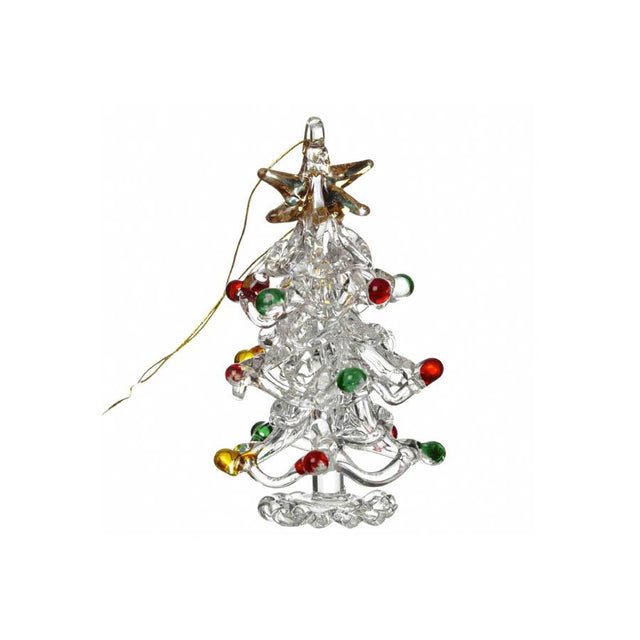 Mini Christmas Tree Glass Hanging Ornament