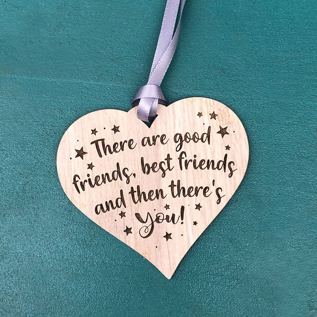 Good Friends Hanging Heart Decoration