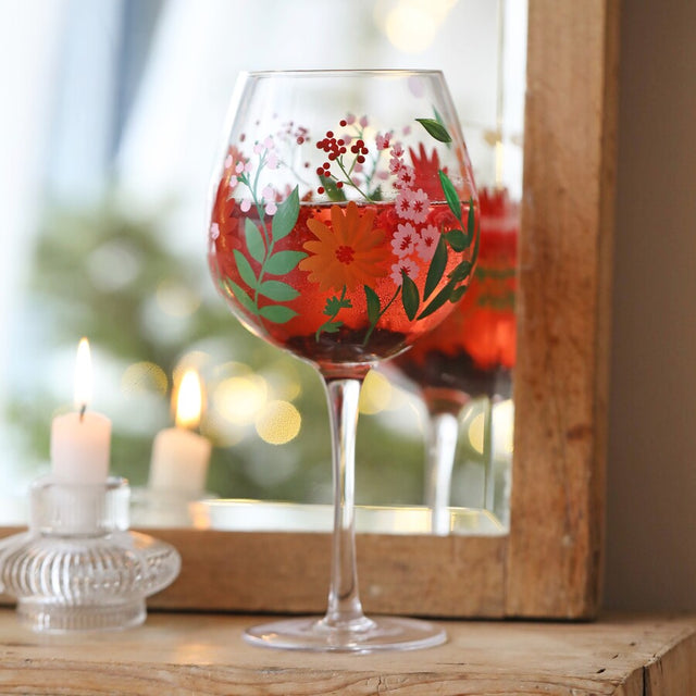 Wildflower Balloon Gin Glass