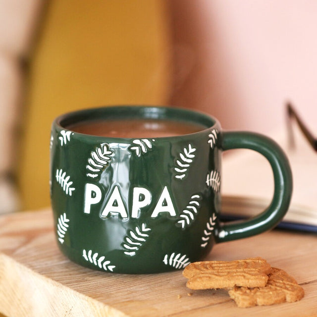 Green Leafy Papa Ceramic Mug