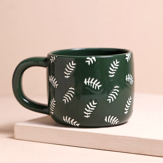 Green Leafy Papa Ceramic Mug