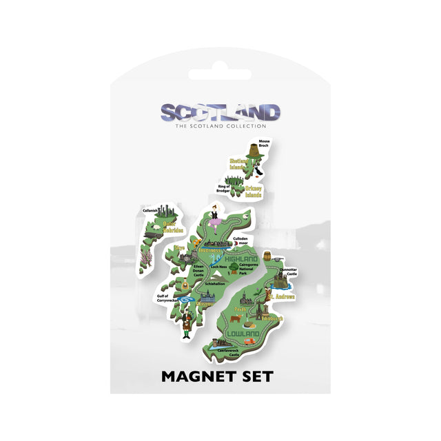 Scotland Map Magnet Set