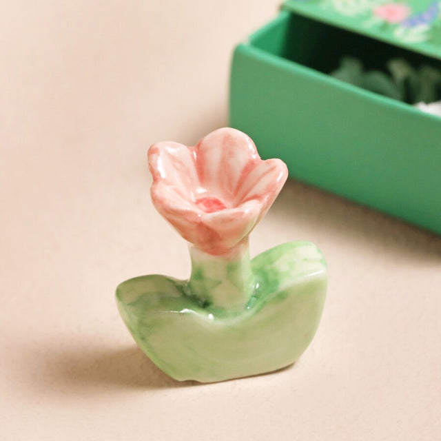 Flower Tiny Matchbox Ceramic Token
