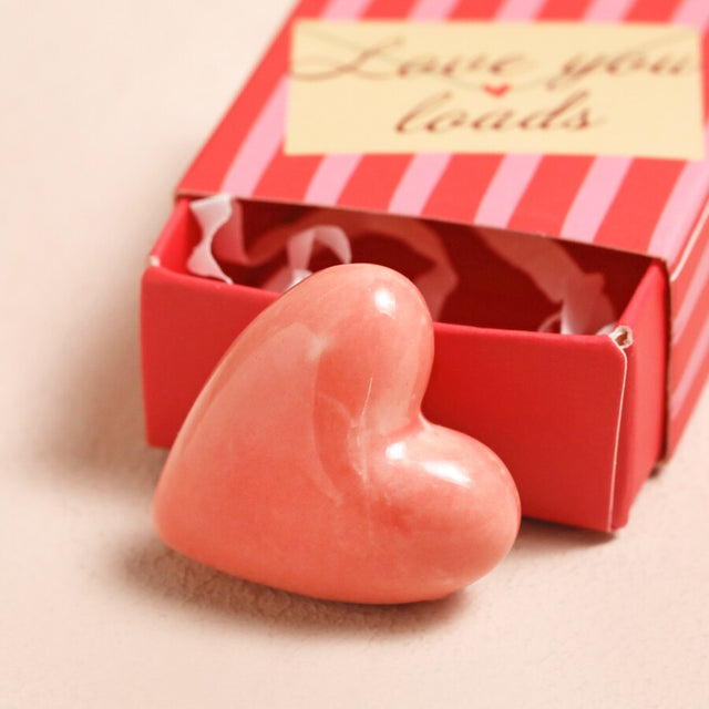 Heart Tiny Matchbox Ceramic Token