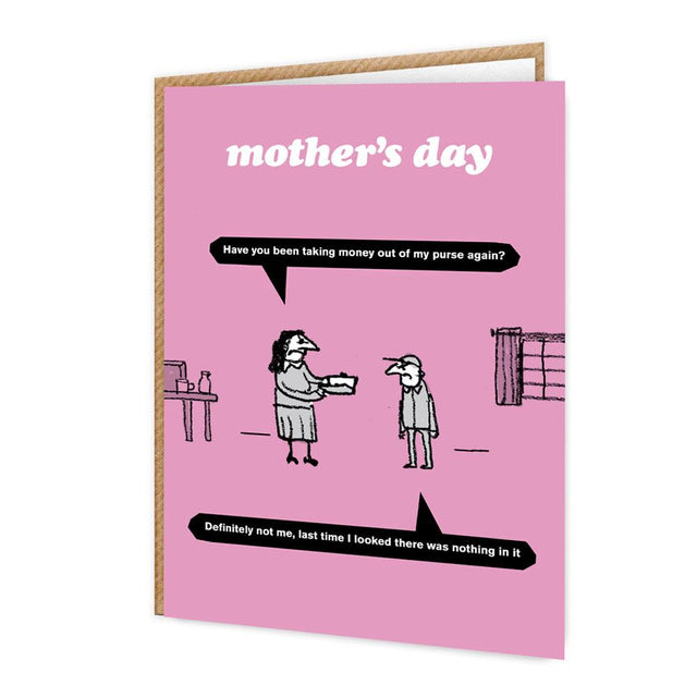 Mother's Day Taking Money Card