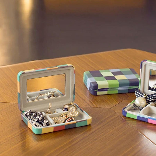 Plaid Portable Jewellery Case