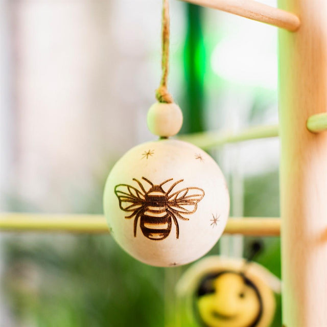 Busy Bee Wooden Bauble