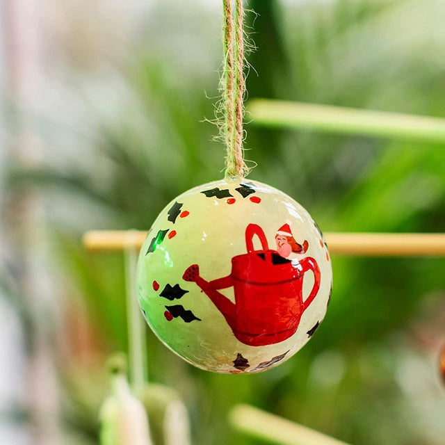 Watering Can Paper Mache Bauble