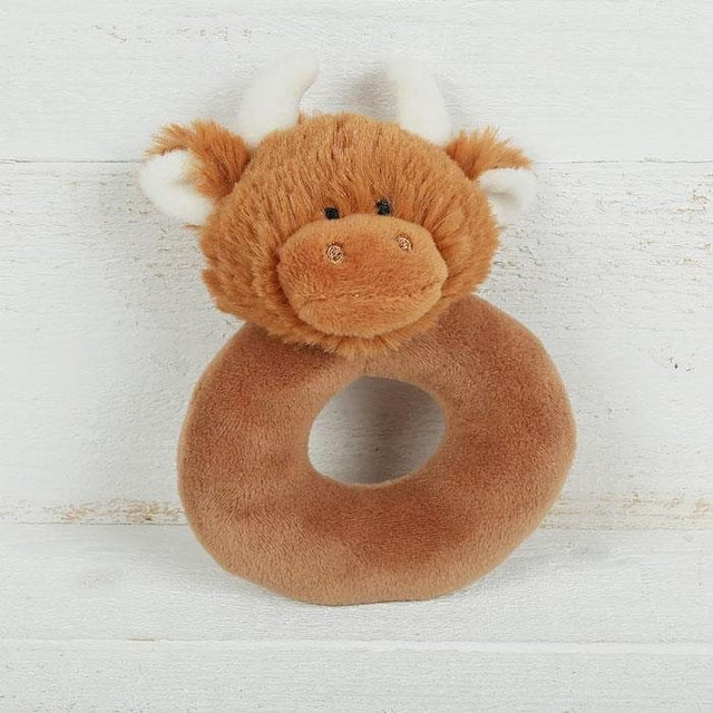 Highland Coo Baby Rattle