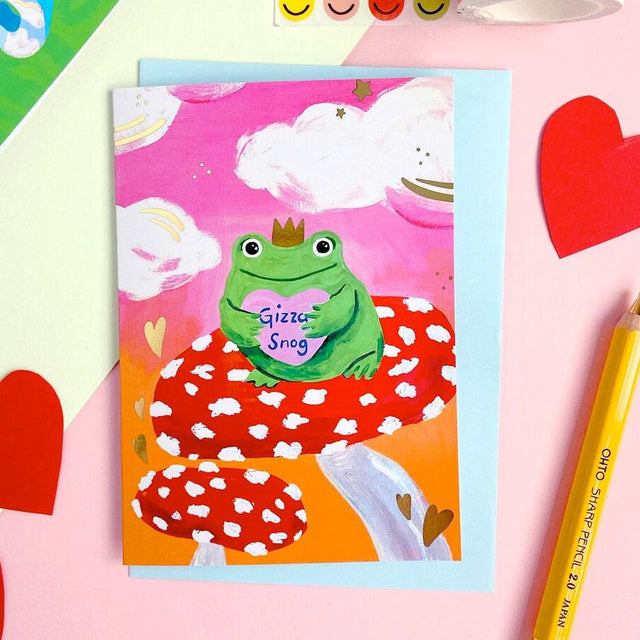 Gizza Snog Frog Greeting Card
