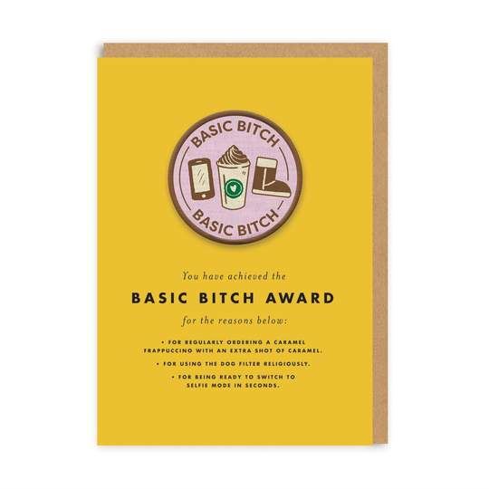 Basic Bitch Woven Patch Greeting Card