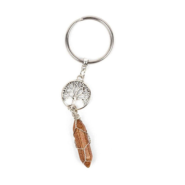 Tree of Life with Crystal Keyring