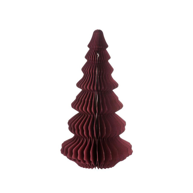 Deep Red Honeycomb Tree Paper Standing Decoration
