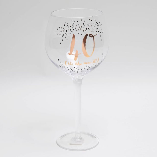 40th Birthday Gin Glass