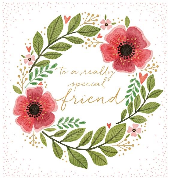 Special Friend Floral Greeting Card