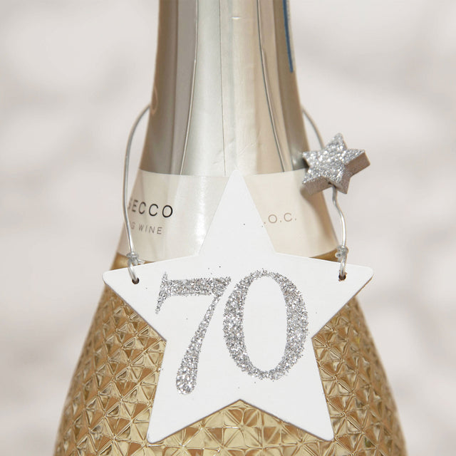 70 Birthday Wine Bottle Tag