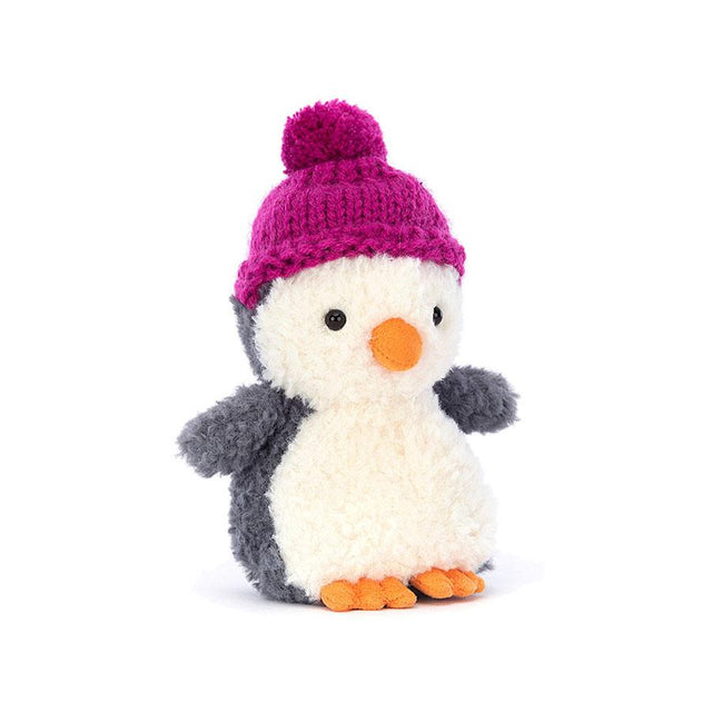 Wee Fuchsia Hat Winter Penguin Soft Toy