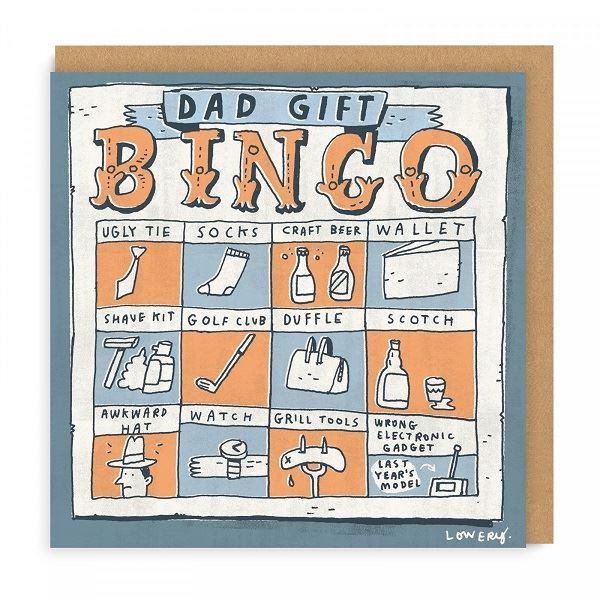 Dad Gifts Bingo Square Greeting Card