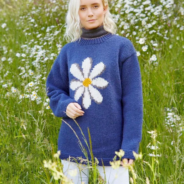 Daisy Sweater in Denim Blue - Size M