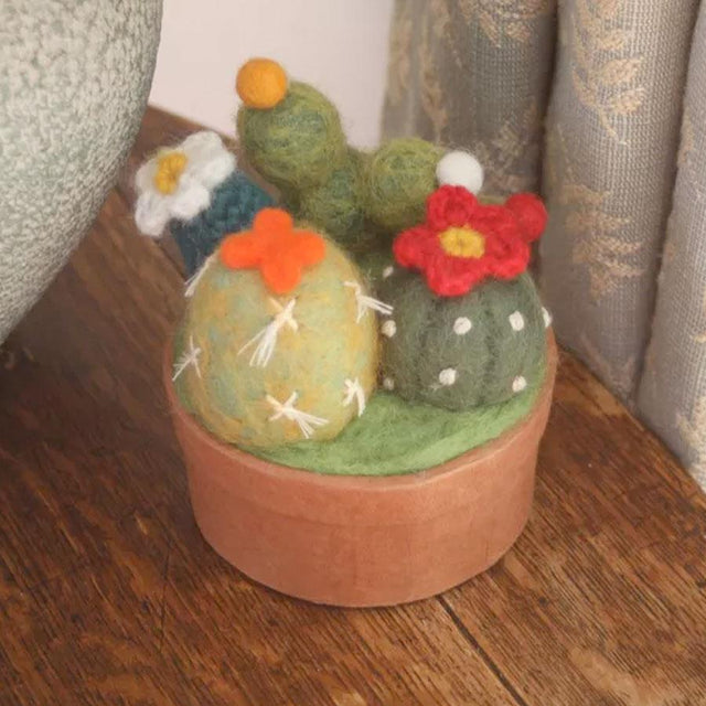 Felt Cactus Pot Decoration