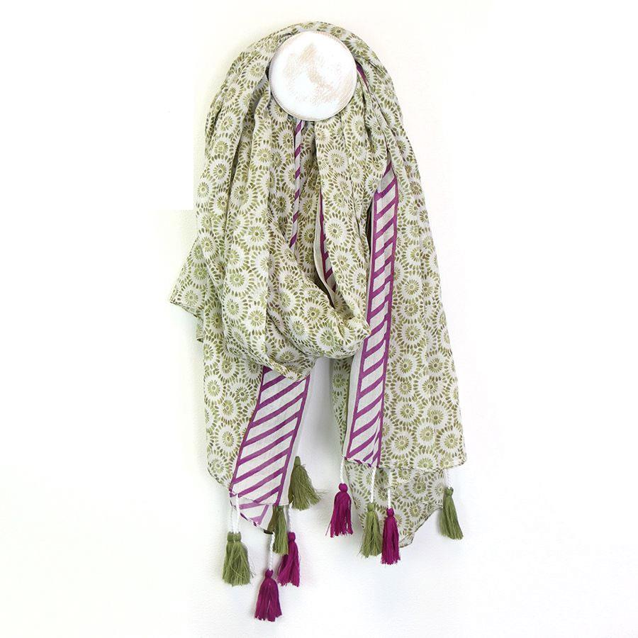 Purple print best sale scarf