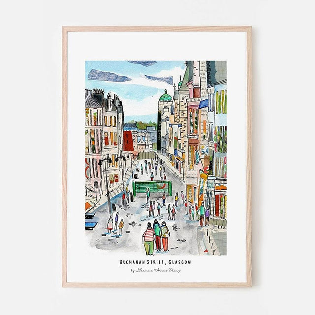 Buchanan Street Watercolour Art Print