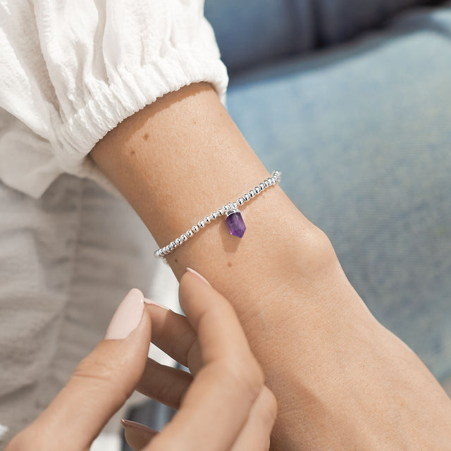 A Little Amethyst Crystal Charm Bracelet