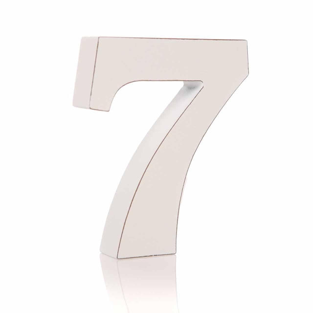 Number 7 White Block