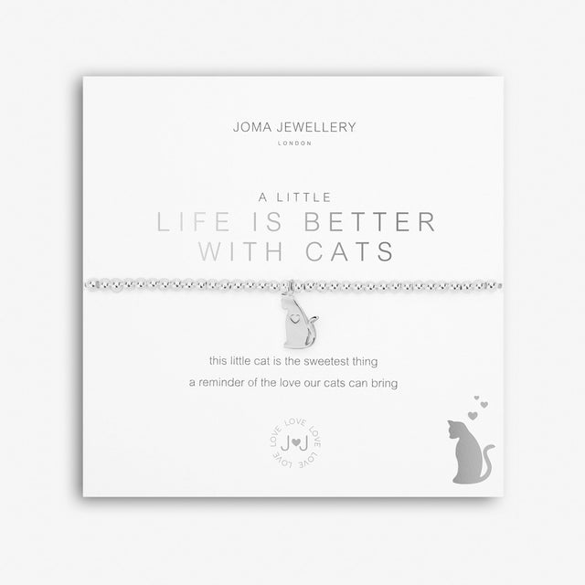 A Little Life is Better with Cats Charm Bracelet
