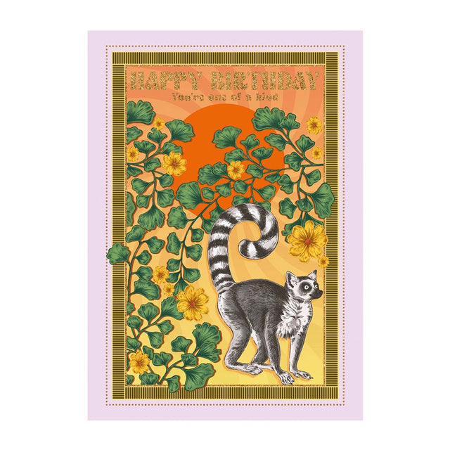 One Of a Kind Lemur Birthday Card