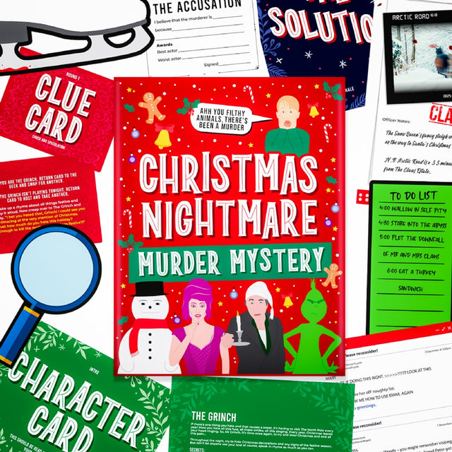 Murder Mystery Christmas Nightmare Game Set