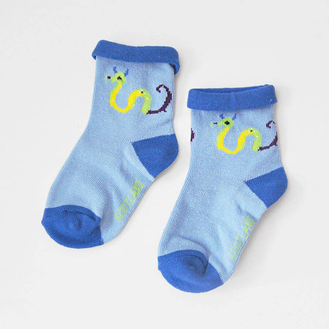 Nessie Blue Baby Socks