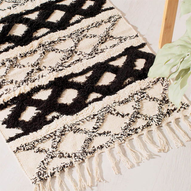 Scandi Boho Rug with Tassels